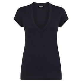 Dondup Scollo V-Neck T-shirt, Sort